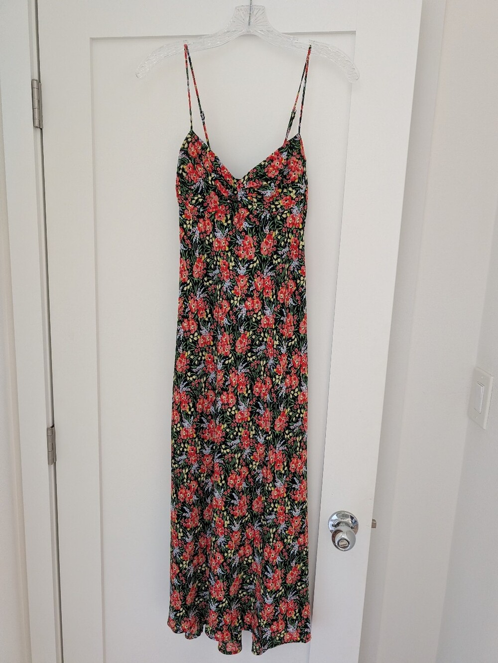 Floret Studios Floral Strappy Midi Dress